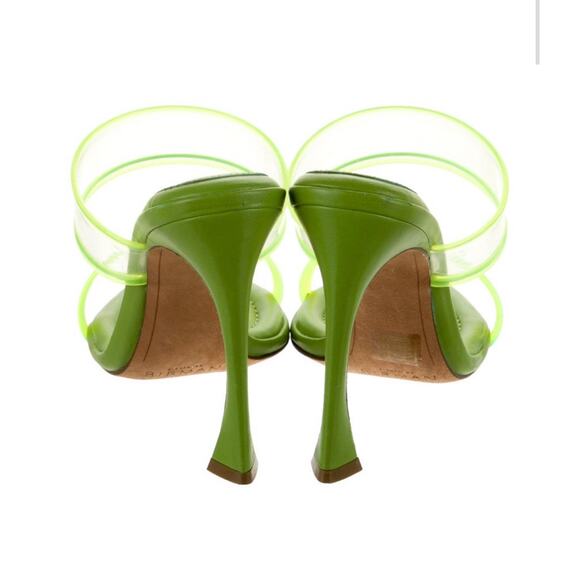 Alexandre Birman Women's Sandalia Salto Alto Nappa Kiss Green IT 40.5/US 10-10.5 - Picture 4 of 4